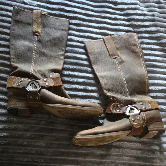 BED|STU Distressed Brown Heeled Boots In A Size 9* - Picture 2 of 11